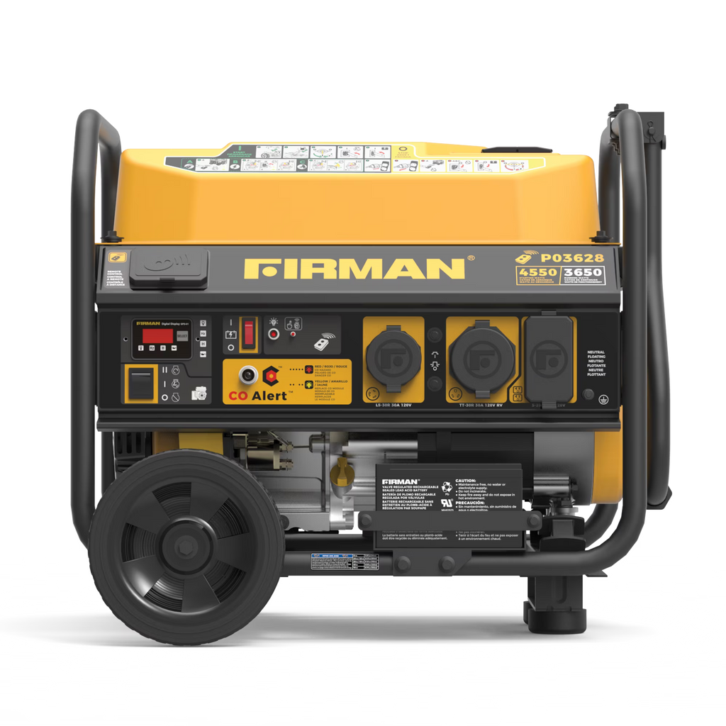 FIRMAN Portable Gas Generator 4550/3650 Watt, Remote Start And CO Alert - P03628