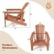 Solid Wood Adirondack Chair, Natural, 34 x 28 x 35 inch
