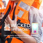 Wicked Design & Engineering Life Jacket LED Strobe Lights, Water Activated, 4-Pack