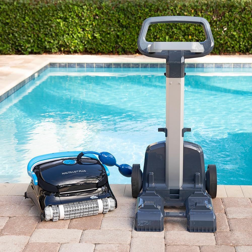 Dolphin Robotic Pool Vacuum Cleaner With Wi-Fi Control And Universal Caddy For Pools Up To 50 FT - Nautilus CC Plus