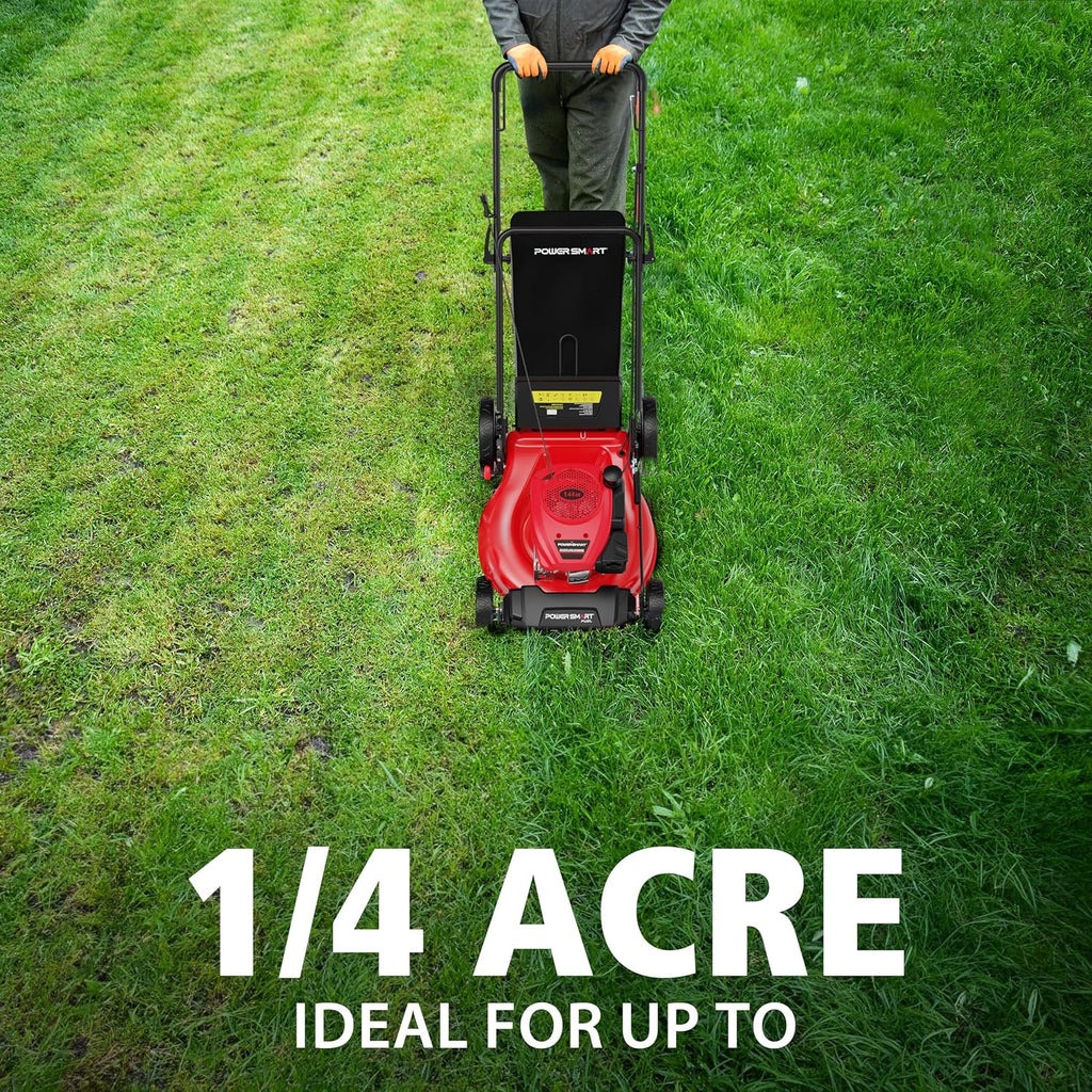 PowerSmart 21 in 2-in-1 Push Lawn Mower With 144cc Engine - 6-Position Height Adjustment