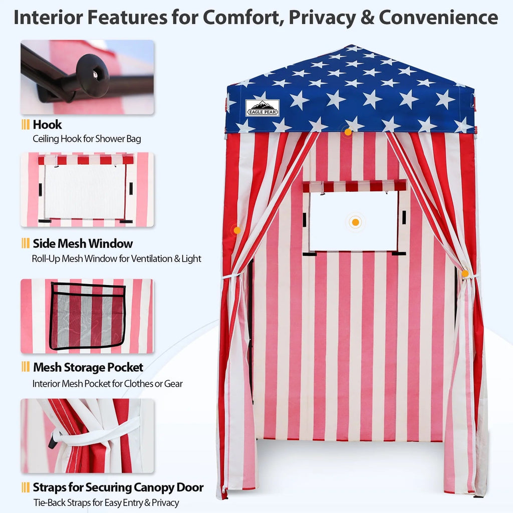 EAGLE PEAK Ultra Compact 4 ft x 4 ft Pop-Up Changing Room Canopy - Flex
