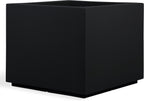 PolyStone Monterray Square Outdoor Planter 23 in L x 23 in W x 19 in H, Black