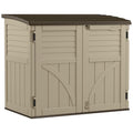 Suncast All-Weather Resin Horizontal Outdoor Storage Shed, 34 Cu. Ft., Taupe