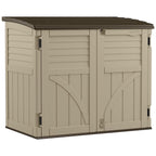 Suncast All-Weather Resin Horizontal Outdoor Storage Shed, 34 Cu. Ft., Taupe