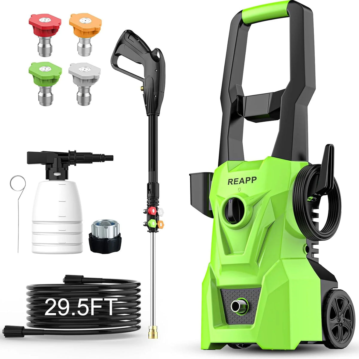 Electric Pressure Washer, 2400 Pounds/Square Inch, 2.4 Gallons/Minute, Green