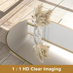 Arched Full-Length Wood Floor Mirror, Black Or Gold, 65x22/71x24/71x28/71x32
