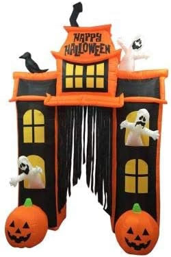 Sheerlund Products Haunted House Inflatable, Black, 120in H x 81in W x 41in D