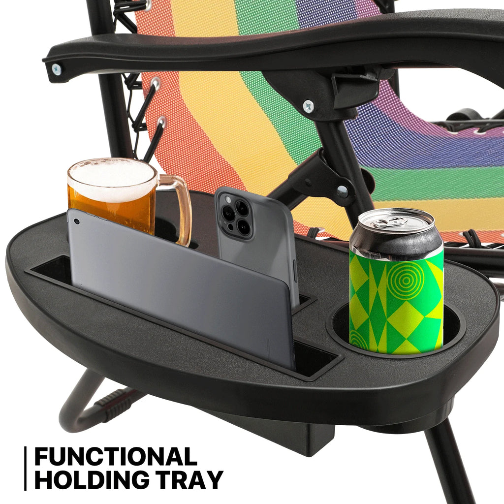 MoNiBloom Zero Gravity Reclining Chairs Set Of 2 With Canopy Shade And Headrest, Black - 330 lbs