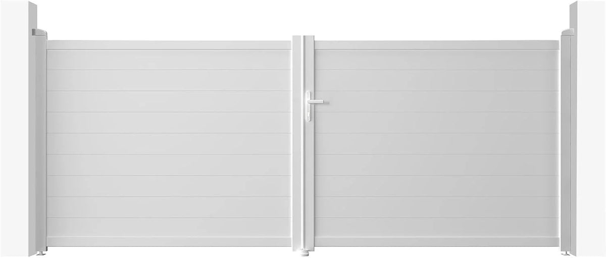Casanoov Aluminium Folding Driveway Gate 4m x 160cm Grey - KIT-000024