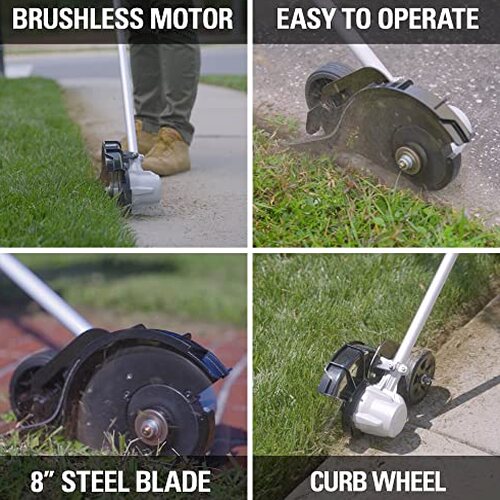 Greenworks 40V Brushless Edger With 8in Blade, 4.0Ah Battery And Charger